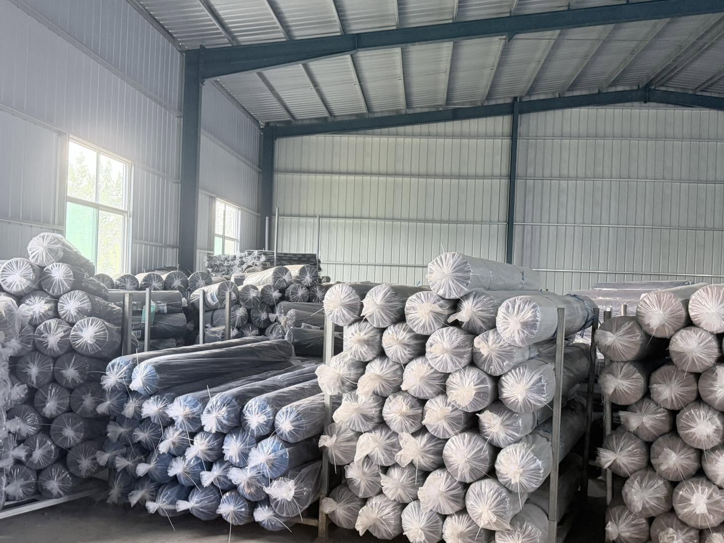 Packed agricultural products in warehouse